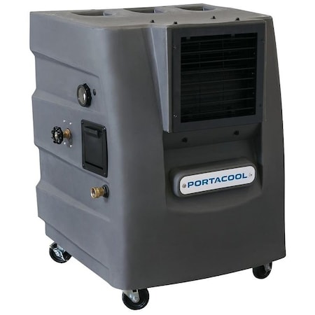 Portacool Cyclone Portable Evaporative Cooler, 10 gal Tank, 2Speed, 115 V, 25 A, Gray PACCY120GA1
